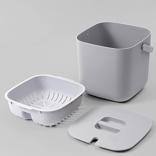 Tea Waste Bucket Dregs Trash Can Portable Sorting with Lid Handle 6.5L for Loose