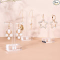 GemeShou 3pcs acrylic T bar earring display stand for show, retail hanging earring holder for online business, transparent jewelry Photography Props【Acrylic Earring T Stand-3pcs 】