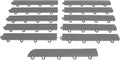 Big Floors Female Transition Edge Kit, Durable Interlocking Modular Garage Floor Edging, Compatible with RaceDeck, GarageTrac and GarageDeck Products, (11 Piece), Alloy