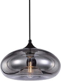 Industrial Shape of Onion Vintage Chandelier E27 Pendant Light Ceiling Lamp Colorful Glass Cage (Mirror Grey)