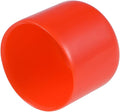 uxcell 4pcs Rubber End Caps 38mm ID Vinyl Round End Cap Cover Screw Thread Protectors Red, 40mm Height