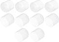 uxcell 10pcs Rubber End Caps 50mm(2") ID Vinyl Round End Cap Cover Screw Thread Protectors Clear