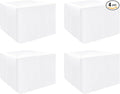HolidayIdeas Card Table Covers Fitted Square 34x34 Inch, Wrinkle Resistant Washable Small Square Tablecloth 3 Ft for Folding Table, White, Set of 4