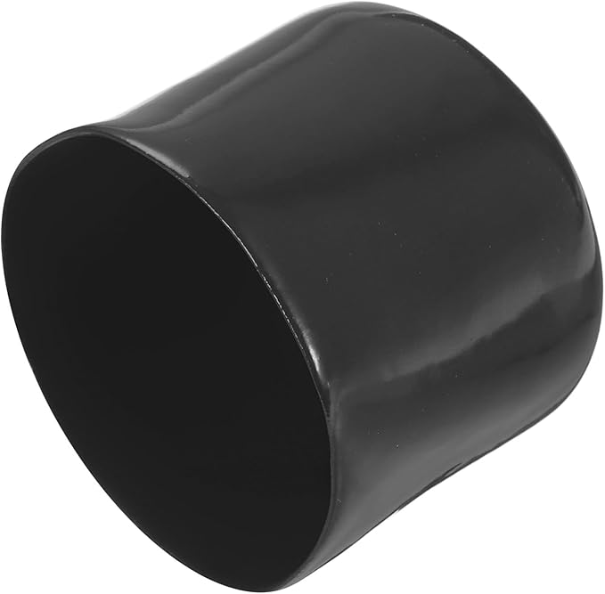 uxcell 4pcs Rubber End Caps 46mm ID Vinyl Round End Cap Cover Screw Thread Protectors Black, 40mm Height