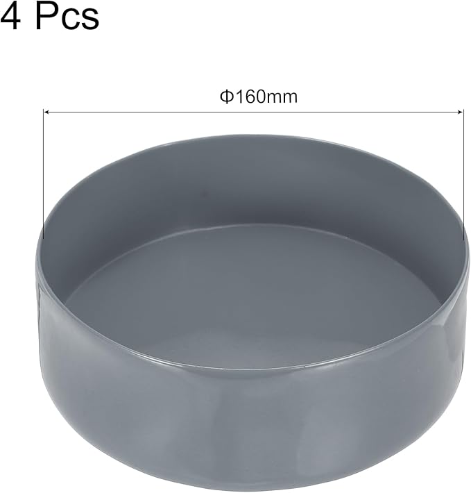uxcell 4pcs Rubber End Caps 160mm(6 5/16 Inch) ID x 80mm(3 1/8 Inch) H Vinyl Round End Cap Cover Screw Thread Protectors Light Gray