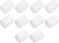 uxcell 10pcs Rubber End Caps 15mm ID Vinyl Round End Cap Cover Screw Thread Protectors White