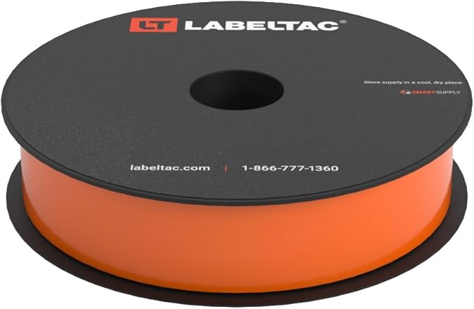 LabelTac 4 and Pro Model Indoor/Outdoor Rack Label Supply 1" x 150' Orange