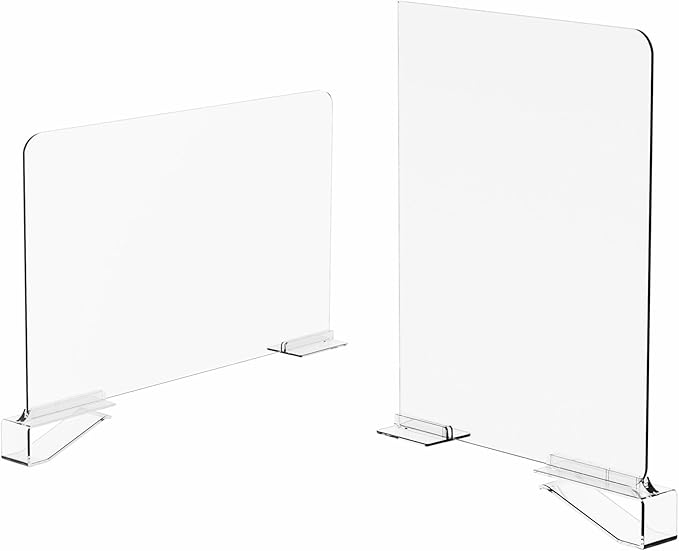 Yieach 6 Pack Acrylic Shelf Dividers for Closet Organization,Towel,Sweater,Purse Organizer - Adjustable Height - Vertical Shelf Separators for T Shirt,Clear Closet Shelf Divider for Wood Shelves