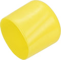 uxcell 4pcs Rubber End Caps 40mm(1 9/16") ID Vinyl Round Tube Bolt Cap Cover Screw Thread Protectors Yellow, 40mm Height