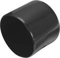 uxcell 4pcs Rubber End Caps 51mm ID Vinyl Round End Cap Cover Screw Thread Protectors Black, 40mm Height