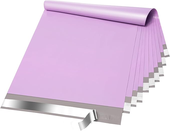 Fuxury Poly Mailers 14.5x19 Inch 200 Pcs, Waterproof Shipping Bags for Clothing, Strong Adhensive Shipping Envelopes for Small Business Suppliers, Self Seal Mailers Poly Bags Mailing Envelopes Purple