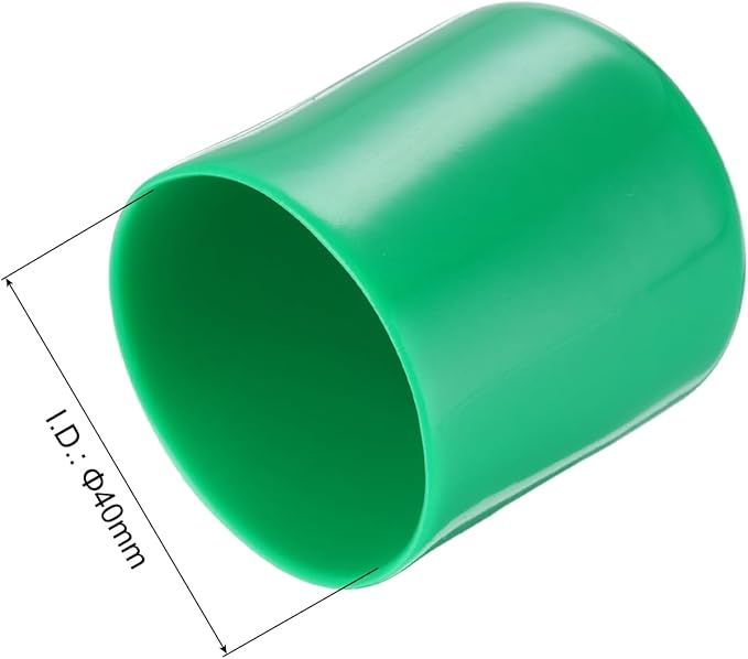 uxcell 10pcs Rubber End Caps 40mm ID Vinyl Round End Cap Cover Screw Thread Protectors Dark Green