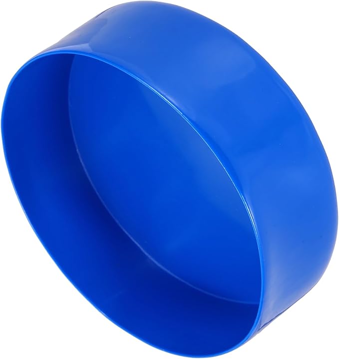 uxcell 4pcs Rubber End Caps 160mm(6.3 Inch) ID Vinyl Round End Cap Cover Screw Thread Protectors Blue, 50mm Height