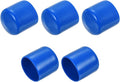 uxcell 5pcs Rubber End Caps 24mm ID Vinyl Round Tube Bolt Cap Cover Screw Thread Protectors Blue