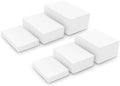 6 Pack White Buffet Food Risers, Step 12” 11”10” Large Size Acrylic Cube Box Display for Dessert Food Drink Collectibles Jewelry Figures, Display Stands for Retail Vendor Events,5 Side, Rectangle