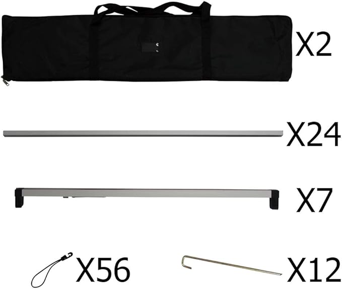 Vispronet Horizontal A-Frame Banner Stand – 3ft x 21ft Aluminum Outdoor Banner Holder, Portable Display for Promotional & Sporting Events, Sideline Accessories, Frame Only