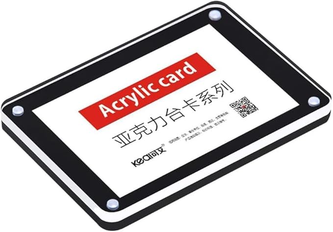 5 Pack Acrylic Label Holder Price Tag Displays Sign Holder with 3M Tape Adhesive Wall Mount Sign Stand (Black 150*100mm/5.9*3.94 inches)