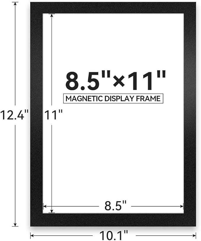 10 Pack Magnetic Sign Holder 8.5 x 11 Magnetic Picture Frame, Magnetic Frame Self-adhesive Wall Sign Holder for Door/Fridge/Whiteboard/Window Sign Holder, Double-sided Display