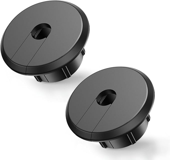 Wall Bushing Grommet for Starlink Dishy Router Ethernet adapter Cable, Starlink Cable Routing Kit Feed-Through for 1 inch Wall Hole and Furnitures Wire Hole (Black, 2 Pack)