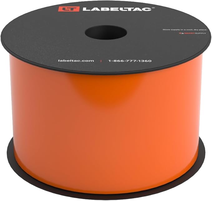 LabelTac 4 and Pro Model Indoor/Outdoor Rack Label Supply 3" x 150' Orange