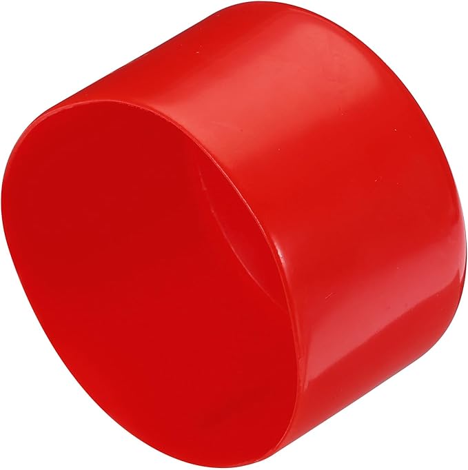 uxcell 4pcs Rubber End Caps 65mm ID Vinyl Round Tube Bolt Cap Cover Screw Thread Protectors Red, 40mm Height