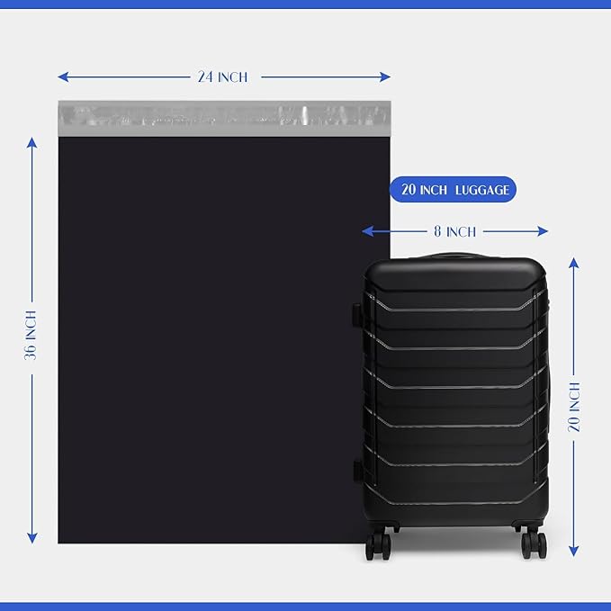 Metronic Poly Mailers 24×36 500Pack Black, Extra Large Shipping Bags for Clothes,Self Seal Shipping Envelopes for Small Business,Waterproof Mailers Poly Bags for Shipping,Packaging Mailing Bags Bulk