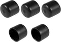 uxcell 5pcs Rubber End Caps 23mm ID Vinyl Round Tube Bolt Cap Cover Screw Thread Protectors Black