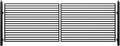 ZUMI Dual Swing Driveway Gate, 18x6 ft. Outdoor Steel Fence for Home Security, Heavy-Duty Weatherproof Iron Kit, Brooklyn Style