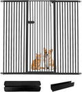 Lumizone Extra Tall Cat Gate 61.02" High Pressure Mounted Extra Wide 2025 New (17 Sizes) 1.37" Gap No Drilling Auto-Close One-Handed Operation Tall Pet Gate for Dogs(Black, 61.02" H x 63.39"-67.71" W)