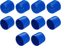 uxcell 10pcs Rubber End Caps 36mm ID Vinyl Round End Cap Cover Screw Thread Protectors Blue