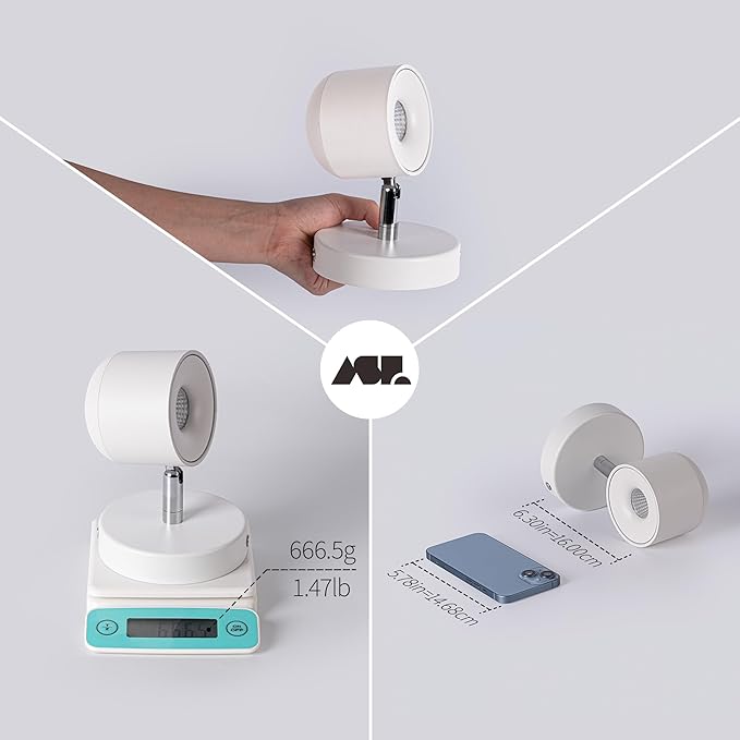 Aisilan 7W Modern Adjustable Wall Sconce Bedside Wall Light LED Wall Reading Lighting Warm White Ceiling Spot Accent Light for Bedroom Corridor Gallery and Living Room 3000K
