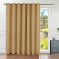 BGment Room Darkening Curtain for Sliding Glass Door, Extra Long Blackout Room Divider Curtain for Living Room 120 Inch Length, Doorways Privacy Window Drape, Khaki, 1 Panel, 100 Wide