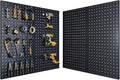 Pegboard, Metal Peg Board, Pegboards Wall Organizer with 57 Pcs Hooks, Sturdy Peg Board for Garage Tool Organization, Home & Office Wall Decoration (Black, 3 Pack)