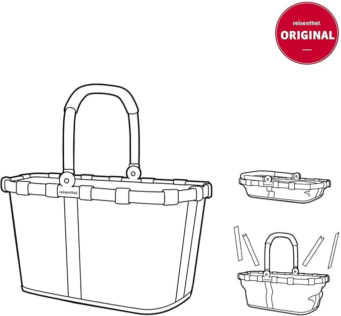 reisenthel carrybag dark blue - Sturdy shopping basket with plenty of storage space and practical inner pocket - Elegant and water-repellent design
