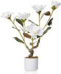 GAOMON White Fake Orchids Flowers in Pot,24 inch Faux Orchids Plant Real Touch for Home Decor Indoor Bathroom Decoration