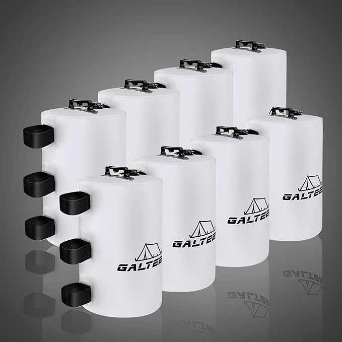 Canopy Water Weight Bag,176 LBS Water Tent Weights Set of 8 Leg Weights for Pop Up Canopy,Canopies,Tent,Gazebo,White