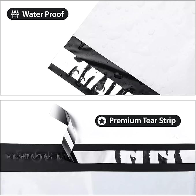 500 12x15.5 Poly Mailers Bags Inch Premium Envelopes Shipping Bag, Self-Seal, Waterproof, Privacy Opaque, Mailing Packaging Bags