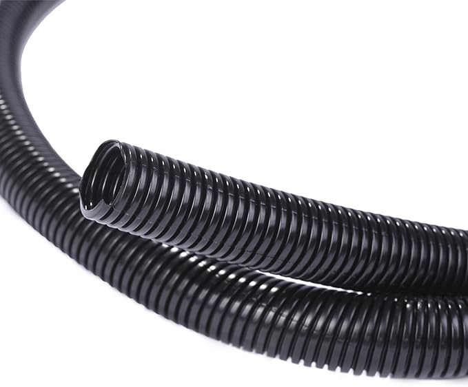 Alex Tech 25ft - 1/4 inch Split Wire Loom Tubing - Black