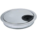 1 Pcs Desk Grommet 2-3/8" / 60 mm, Desk Cord Hole Cover, Cable Grommet Metal Zinc Alloy Materilal, Desk Hole Grommet for Home & Office Pc, Detachable Cable Cord Organizer-Bright Silver
