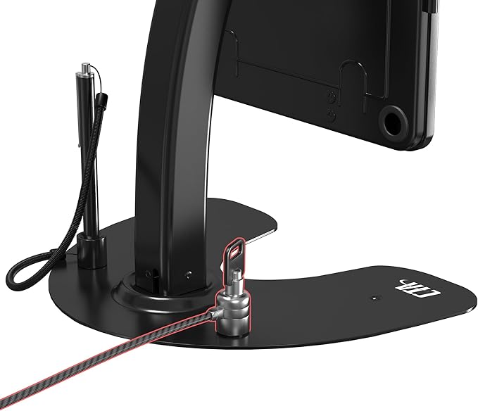 CTA Digital Dual Kiosk Stand – CTA Dual Security Kiosk Stand with Locking Case, Cable, and 360-Degree Rotating Base – Compatible with iPad 7th/ 8th/ 9th Gen 10.2-inch, iPad Air 4, (PAD-ASKB10) – Black