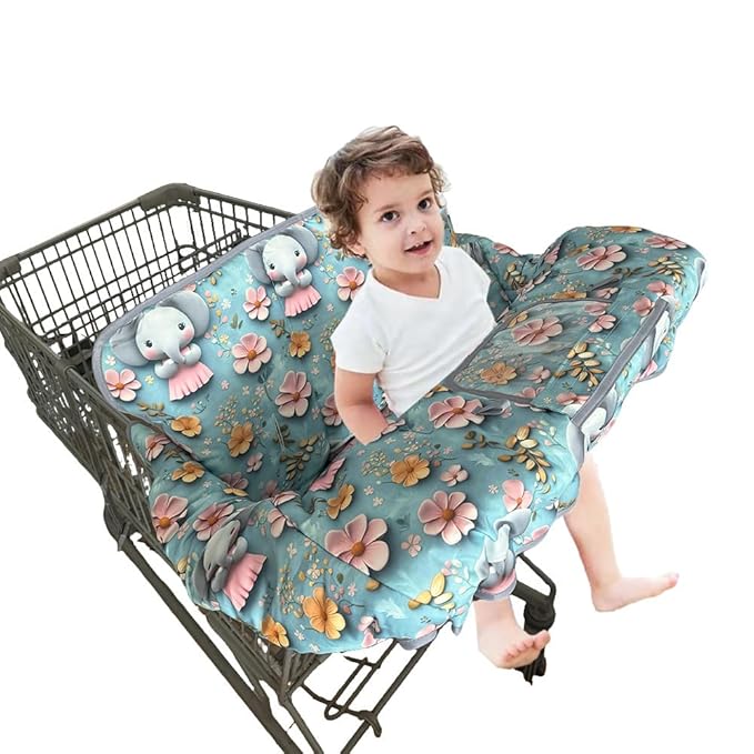 Shopping Cart Cover for Baby, Baby high Chair Cover, Elephant