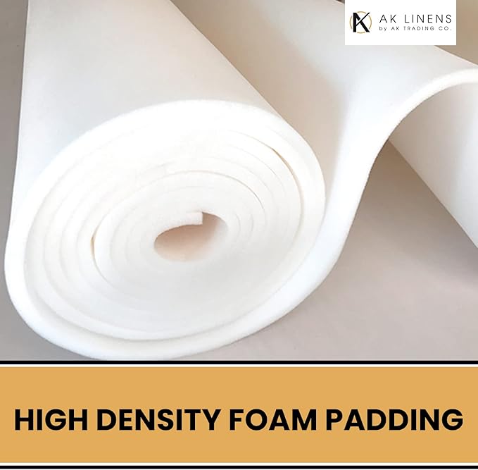 AK Trading CO. 1/4” Thick Open Cell Upholstery Foam Padding – 56” Wide – by The Yard – Soft, Upholstery, Crafts & DIY Projects Foam