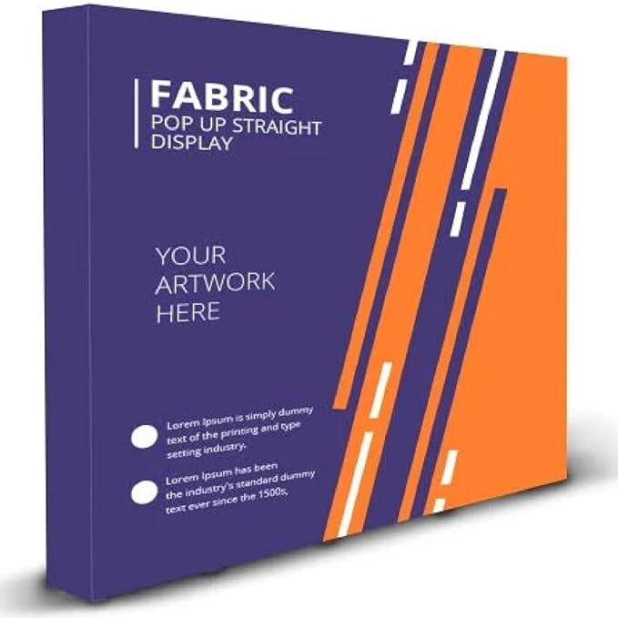 Custom Fabric Pop Up Straight Display, Trade Show Display Backdrop Booth, Hook and Loop Step and Repeat Backdrop for Trade Show Backdrops (Graphic Only, 10ftx8ft)