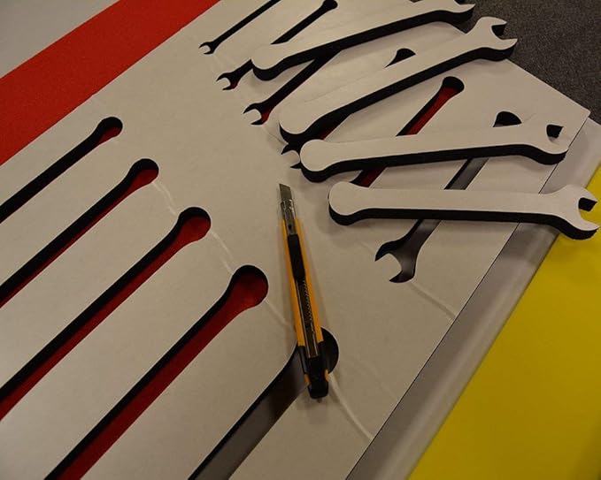 5S Tool Box Shadow Foam Organizers (2 Color) FITS Craftsman Waterloo and Husky Tool CHESTS (10.625" x 22.25", Blue Top/Yellow Bottom)…