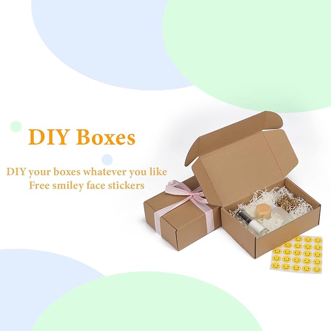 MEBRUDY 9x6x3 Inches Shipping Boxes Pack of 25, Corrugated Cardboard Box for Mailing Packing Literature Mailer