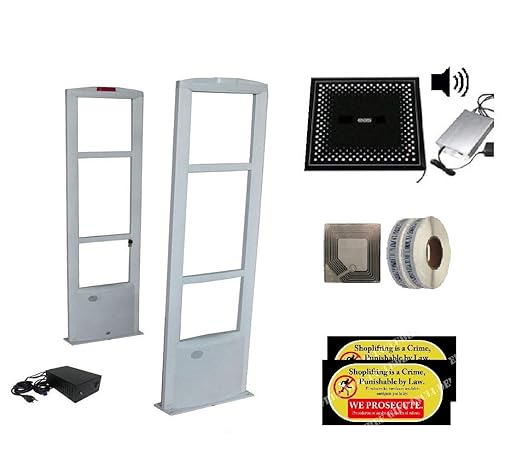 Best Value Starter Sound Combo - 2000 Soft Sensor Labels + Glass Top Soft Label Device with Sound Feature + EAS Security Antenna Tower Gate System