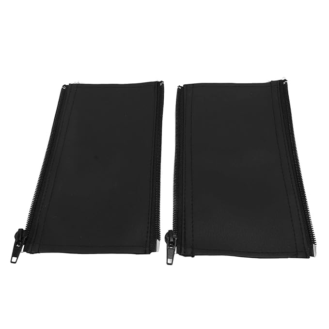 Universal Stroller Handle Sleeve Cover with Zipper Cleanable for Stroller Cart Replacement Grip Bar Handlebar 7.5 x 4.3 inch(Black)