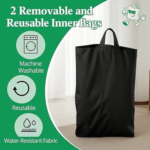 100L Large-Capacity Recycling Bin with Removable Bag–Ideal for Sorting and Storing Bottles and Glass Waste. Sturdy, Durable, and Perfect for Efficient Recycling Management.