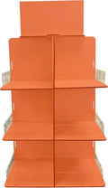 Versatile 4-Sided Rotating Display Stand for Candy, Snacks, Jams, Produce and More - Ideal for Craft Shows, Farmers Markets, and Retail Stores - 12 Shelves, Heavy-Duty Design, Easy Setup (Orange)