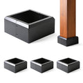 6"x6" (Actual: 5.5"x5.5") Deck Post Base Cover Split, Aluminum Post Base Trim Skirt Decorative Black 4Pack
